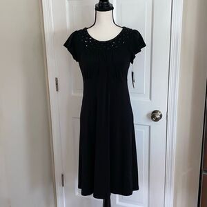 Apt. 9 black dress with beaded neckline size S